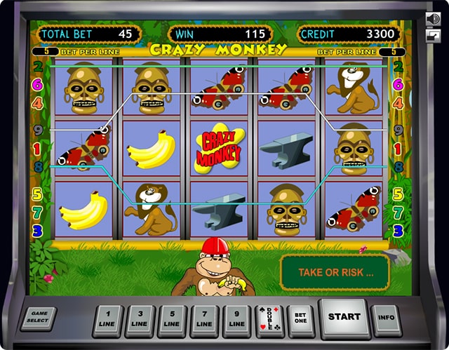 Игровой автомат Crazy Monkey онлайн.